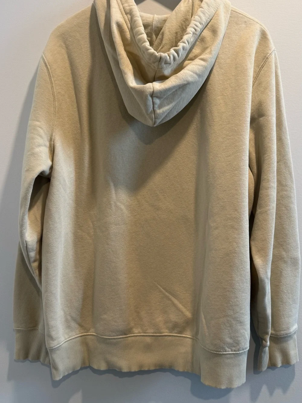 The North Face Men's Cream Logo Pullover Hoodie with Multicolor Logo